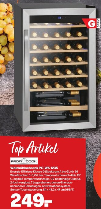 Handelshof PROFI COOK Weinkühlschrank PC-WK 1235 Angebot