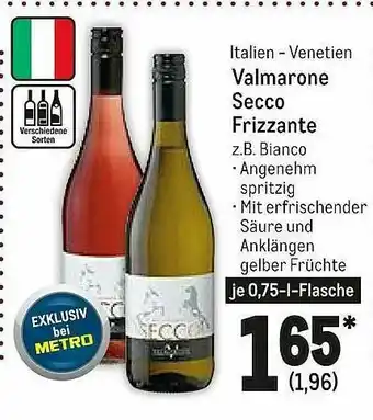 METRO Valmarone Secco Frizzante Angebot