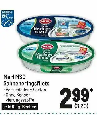 METRO Merl Msc Sahneheringsfilets Angebot