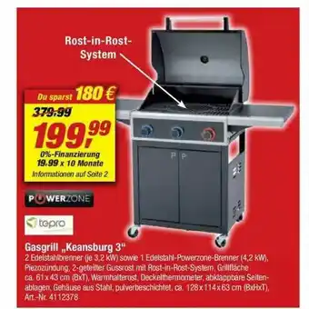 toom Baumarkt Tepro Gasgrill „keansburg 3” Angebot