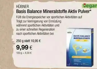 Vitalia Hübner Basis Balance Mineralstoffe Aktiv Pulver Angebot