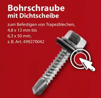 Sonderpreis Baumarkt Bohrschraube mit Dichtscheibe Angebot