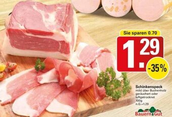 WEZ Bauern Gut Schinkenspeck 100 g Angebot