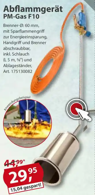 Sonderpreis Baumarkt Abflammgerät PM GAS F10 Angebot