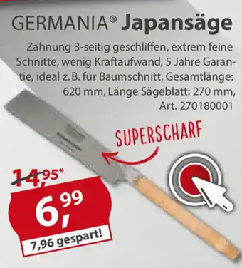 Sonderpreis Baumarkt Germania Japansäge Angebot