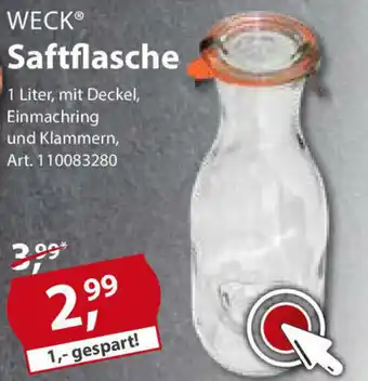 Sonderpreis Baumarkt Weck Saftflasche Angebot