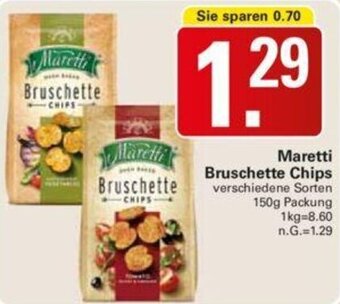 WEZ Maretti Bruschette Chips 150g Packung Angebot