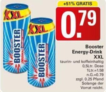 WEZ Booster Energy-Drink XXL 0,5Ltr. Dose Angebot