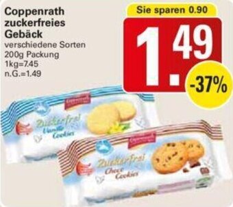 WEZ Coppenrath zuckerfreies Gebäck 200g Packung Angebot