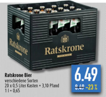 diska Ratskrone Bier verschiedene Sorten 20*500ml Angebot