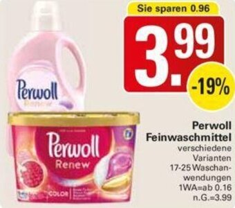 WEZ Perwoll Feinwaschmittel 17-25 Waschanwendungen Angebot