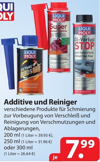 Famila Nord Ost LIQUI MOLY Additive und Reiniger Angebot