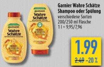 diska Garnier Wahre Schätze Shampoo oder Spülung verschiedene Sorten 200/250 ml Angebot