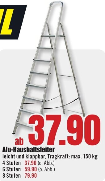 B1 Discount Baumarkt Alu-Haushaltsleiter Angebot