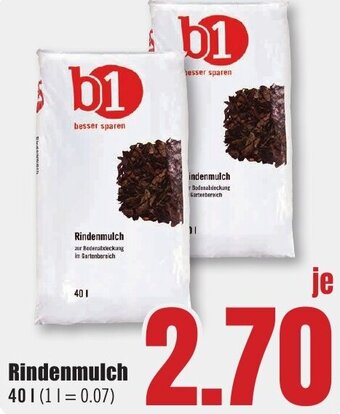 B1 Discount Baumarkt b1 Rindenmulch 40 L Angebot