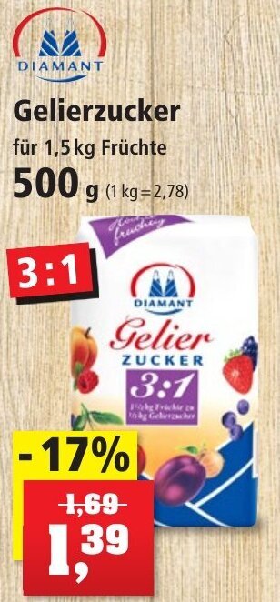 Thomas Philipps DIAMANT Gelierzucker 500 g Angebot