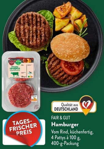 Aldi Süd FAIR & GUT Hamburger 400 g-Packung Angebot
