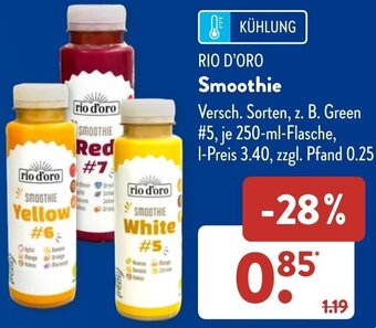 Aldi Süd RIO D'ORO Smoothie 250 ml Flasche Angebot