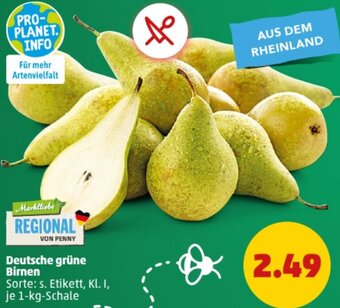 PENNY Deutsche grüne Birnen 1-kg Schale Angebot