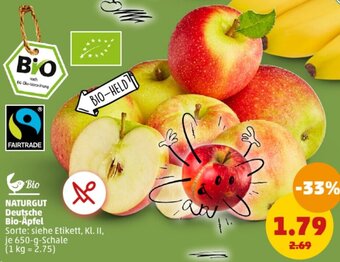 PENNY NATURGUT Deutsche Bio-Äpfel 650 g Schale Angebot