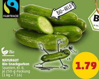 PENNY NATURGUT Bio-Snackgurken 250 g Packung Angebot