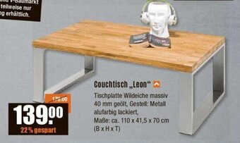 V Baumarkt Couchtisch ,,Leon" Angebot