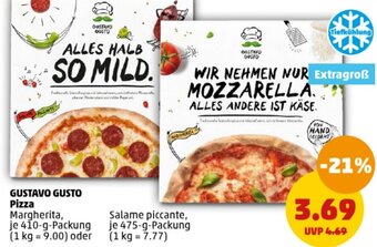 PENNY GUSTAVO GUSTO Pizza 410/475 g Packung Angebot