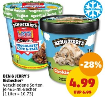 PENNY BEN & JERRY'S Eisbecher 465 ml Becher Angebot