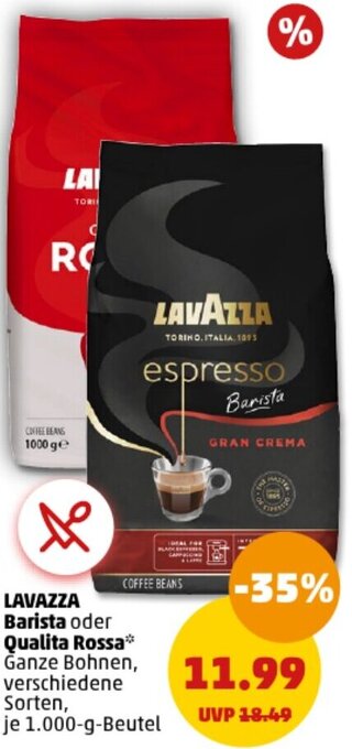 PENNY LAVAZZA Barista oder Qualita Rossa 1.000-g Beutel Angebot
