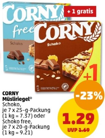 PENNY CORNY Müsliriegel 7x25 g/7x20 g Packung Angebot