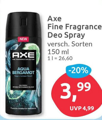 Budni Axe Fine Fragrance Deo Spray 150ml Angebot