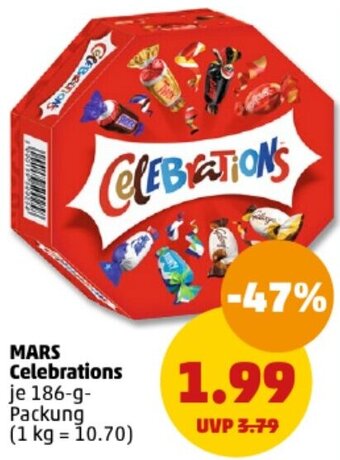 PENNY MARS Celebrations 186 g Packung Angebot