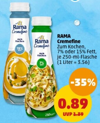 PENNY RAMA Cremefine 250 ml Flasche Angebot