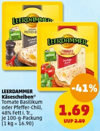 PENNY LEERDAMMER Käsescheiben 100 g Packung Angebot
