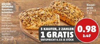 PENNY BÄCKERKRÖNUNG Karottenkrüstchen Angebot