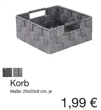 KiK Korb Maẞe: 20x20x9 cm, je Angebot