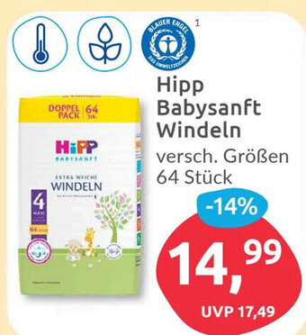 Budni Hipp Babysanft Windeln versch. Größen 64 Stück Angebot