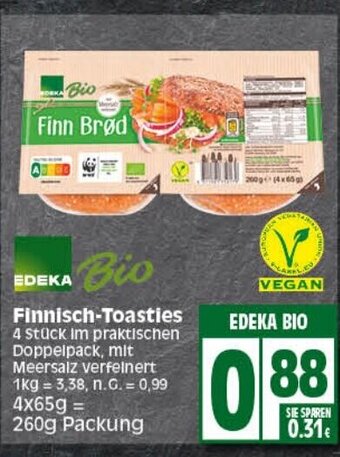 Elli Markt EDEKA BIO Finnisch-Toasties 260g Angebot
