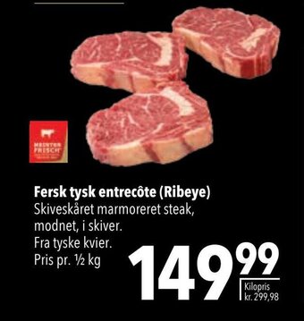 CITTI Markt Fersk tysk entrecôte (Ribeye) 500g Angebot