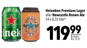 CITTI Markt Heineken Premium Lager eller Newcastle Brown Ale 24 x 0,33 liter Angebot