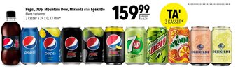 CITTI Markt Pepsi, 7Up, Mountain Dew, Miranda eller Egekilde Flere varianter. 3 kasser à 24 x 0,33 liter Angebot