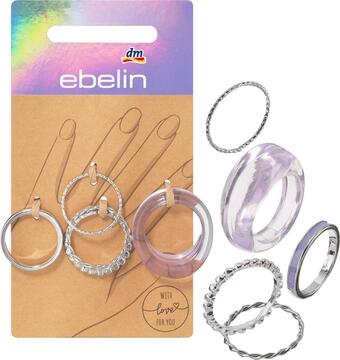 dm drogerie Ebelin mehrfachringe silber-optik Angebot