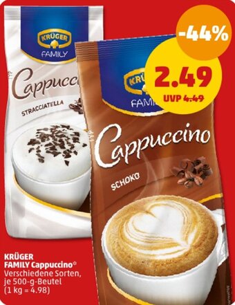 PENNY KRÜGER FAMILY Cappuccino 500 g Beutel Angebot