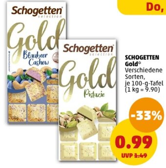 PENNY SCHOGETTEN Gold 100 g Tafel Angebot