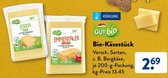 Aldi Süd GUT bio Bio-Käsestück 200 g Packung Angebot