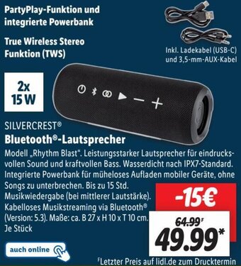 Lidl SILVERCREST Bluetooth Lautsprecher Angebot