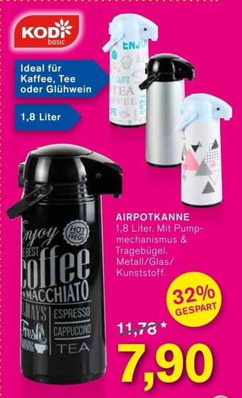 KODi AIRPOTKANNE 1,8 Liter. Angebot