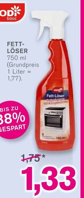 KODi FETTLÖSER 750ml Angebot