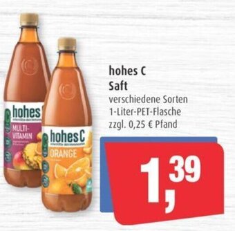 Markant hohes C Saft 1L Angebot