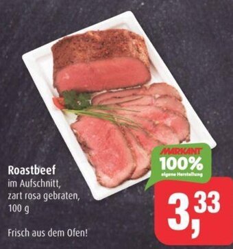 Markant Roastbeef im Aufschnitt, zart rosa gebraten, 100g Angebot